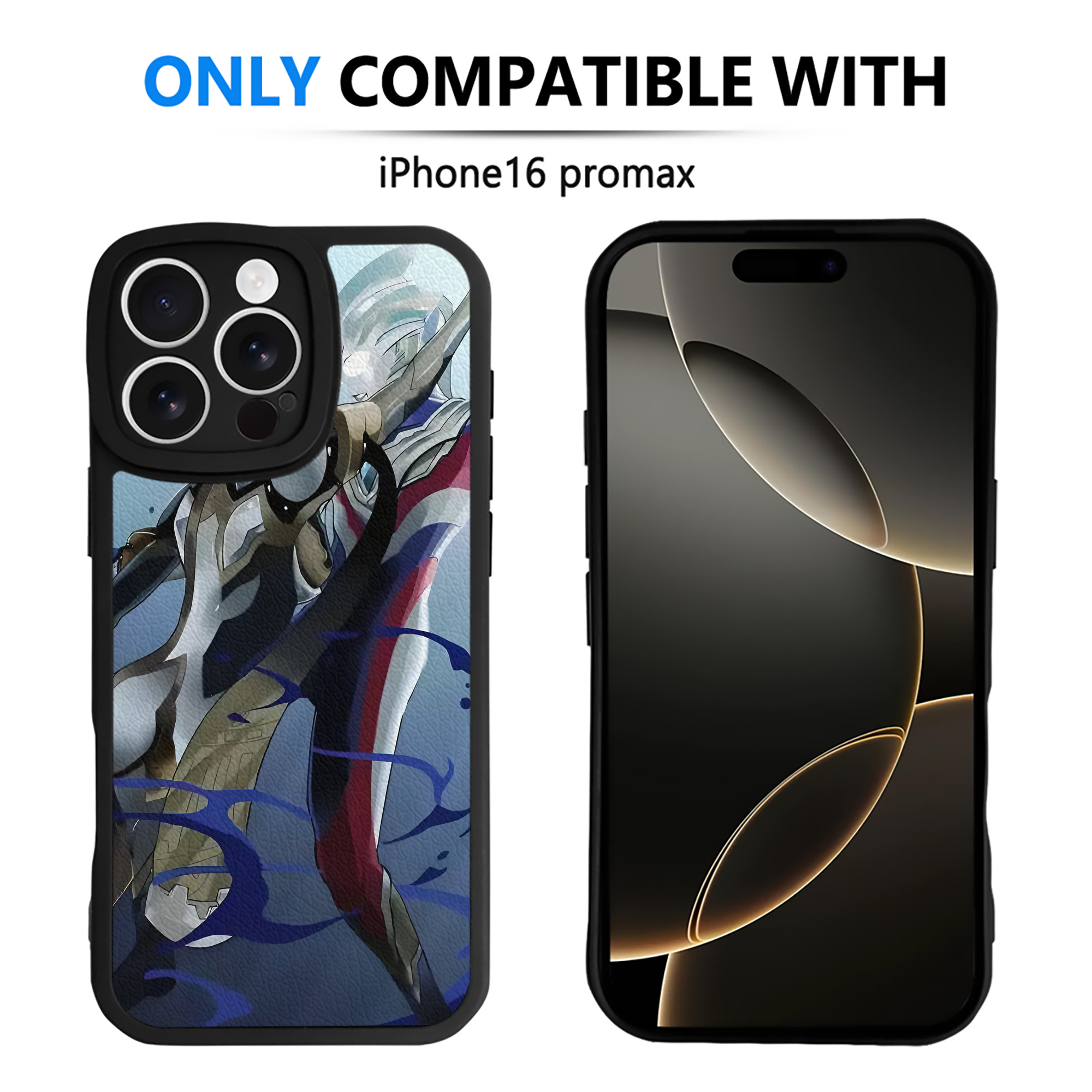 （画像用） ウルトラマン Ultraman 【iPhone 16シリーズ対応】シリコンスマホケース（レザー調） 材質：シリコン